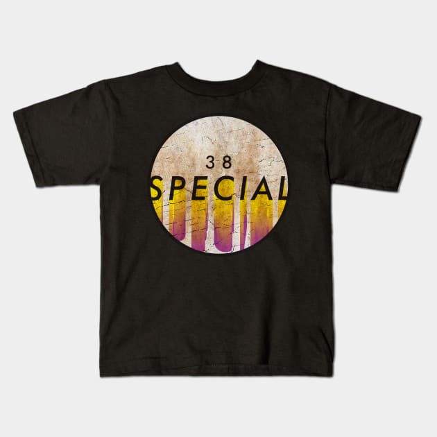 38 Special - VINTAGE YELLOW CIRCLE Kids T-Shirt by GLOBALARTWORD